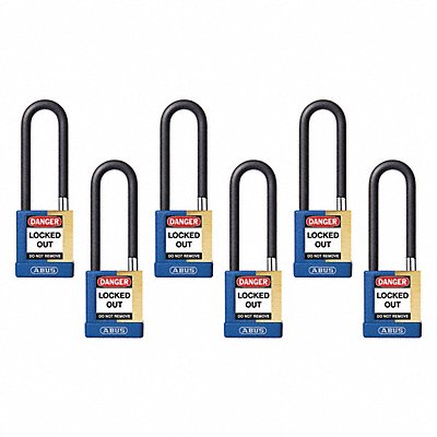 ABUS 20169 Keyed Padlock 3/4 W x 3 H Shackle PK6