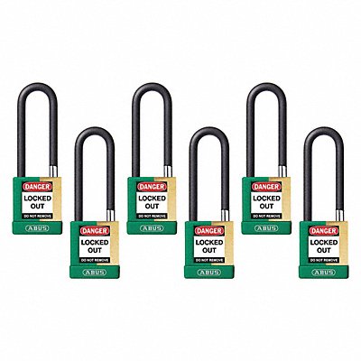 ABUS 20117 Keyed Padlock 3/4 W x 3 H Shackle PK6