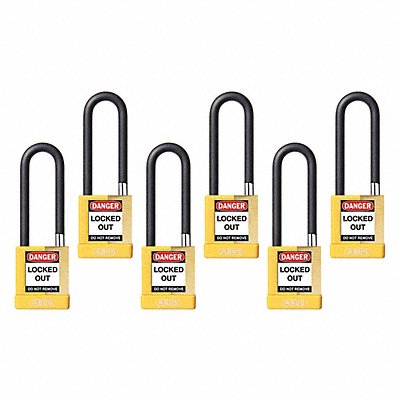 ABUS 20118 Keyed Padlock 3/4 W x 3 H Shackle PK6