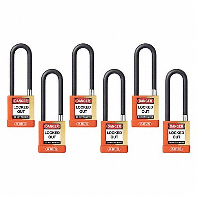 ABUS 20174 Keyed Padlock 3/4 W x 3 H Shackle PK6
