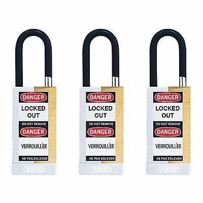 ABUS 20182 Keyed Padlock 3/4 W x1-1/2 H Shackle PK3