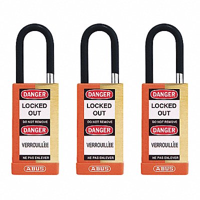 ABUS 20178 Keyed Padlock 3/4 W x1-1/2 H Shackle PK3