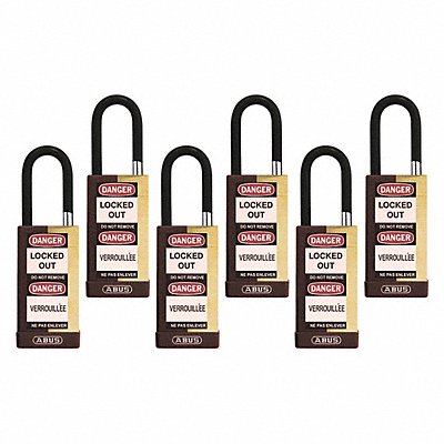 ABUS 20190 Keyed Padlock 3/4 W x1-1/2 H Shackle PK6