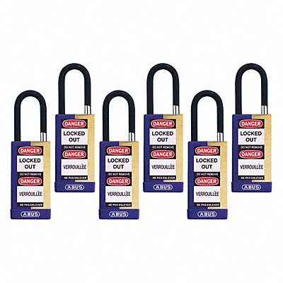 ABUS 20192 Keyed Padlock 3/4 W x1-1/2 H Shackle PK6