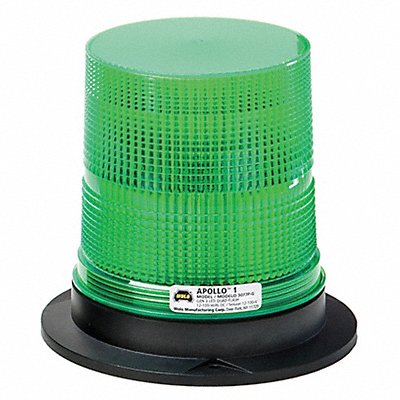 WOLO 3077PG LED Warning Light Green 12/100VDC