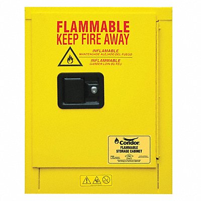CONDOR 45AE90 Flammable Liquid Safety Cabinet 4 gal.