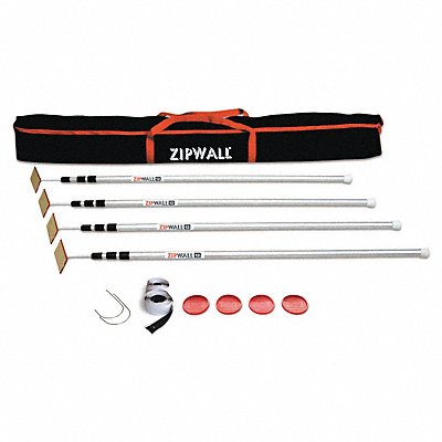 ZIPWALL SLP4 Dust Barrier System (4) 12 ft Poles