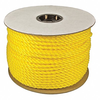GRAINGER 350120YEL00600R0283 General Purpose Utility Rope 3/8 Dia.x600 L