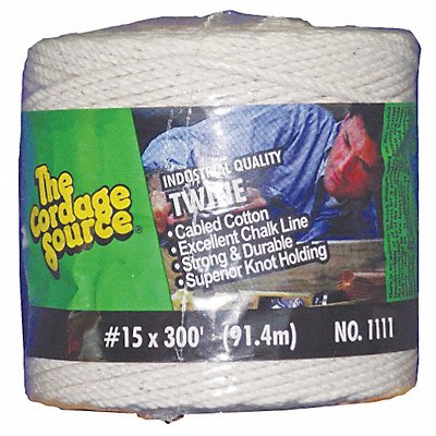 GRAINGER 1111WA Twine 1/16 in Dia x 300 ft L 5 lb