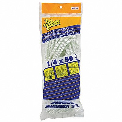 GRAINGER 333PWA Gen. Purpose Utility Rope 1/4 Dia.x50 L