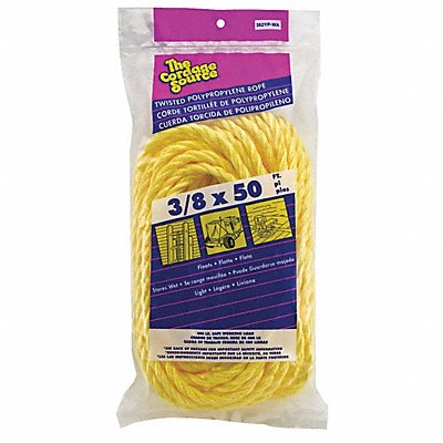 GRAINGER 362YPWA Gen. Purpose Utility Rope 3/8 Dia.x50 L