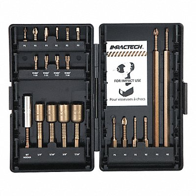 VEGA INDUSTRIES INC. P211DB Screwdriver Bit Set 21 Pieces 1/4 Shank