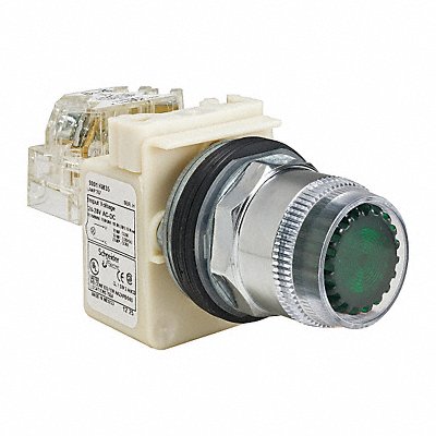 SCHNEIDER ELECTRIC 9001K1L35GH13 H6929 IllumPush Button FullVoltage Green SPDT