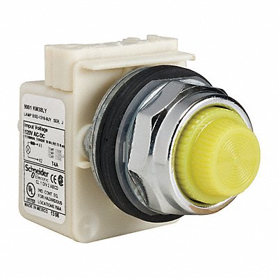 SCHNEIDER ELECTRIC 9001KP38LYY31 H4544 Pilot Light Yellow 30mm LED