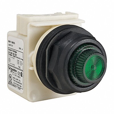 SCHNEIDER ELECTRIC 9001SKP35G31 H4502 Pilot Light Green 30mm Incandescent
