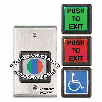 SECURITRON PB2E Push to Exit Button SPDT Momentary 5A