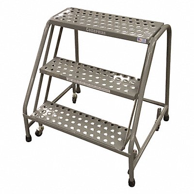 COTTERMAN 1003N2630A6E10B3C1P6 Rolling Ladder 30 in.H x 30 in.W 3 Steps