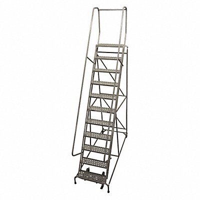 COTTERMAN 1011R2632A6E10B4C1P6 Rolling Ladder 140 in.H 450lb Perforated