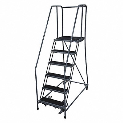 COTTERMAN 1006R2630A2E30B4C1P6 Rolling Ladder 90 in H 59 Deg Rubber