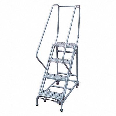 COTTERMAN 2104R1820A3E12B4C1P6 Rolling Ladder 70 in H 4 Steps 50 deg.