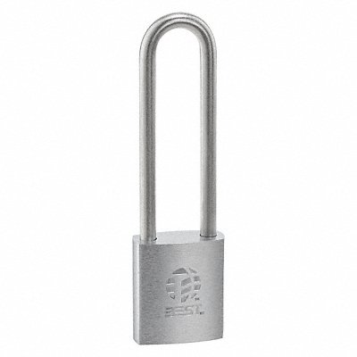 BEST 41B782L Padlock 7/8 in Rectangle Silver