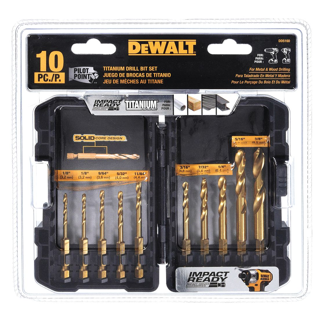 DEWALT DD5120 Drill Bit 4 in L HSS 5/16 in Size