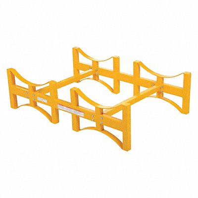 VESTIL DRUMRACK2 Drum Rack 55 gal Dia 23in Yellow