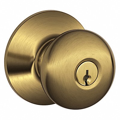 SCHLAGE F51APLY609 Knob Lockset Mechanical Entrance Grd. 1