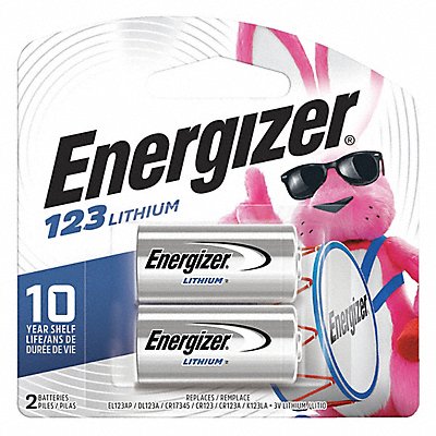 ENERGIZER EL123ABP2 Battery Lithium Size 123 3VDC PK2