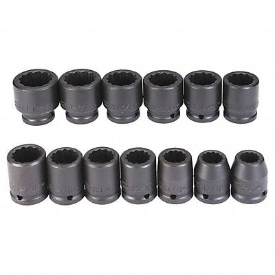 PROTO J72104 Impact Socket Set Steel Black Oxide 3/4- 1 1/2 in