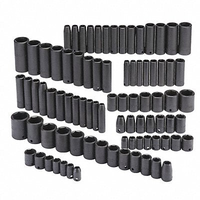 PROTO J7274 Impact Socket Set Steel Black Oxide 10-27 mm