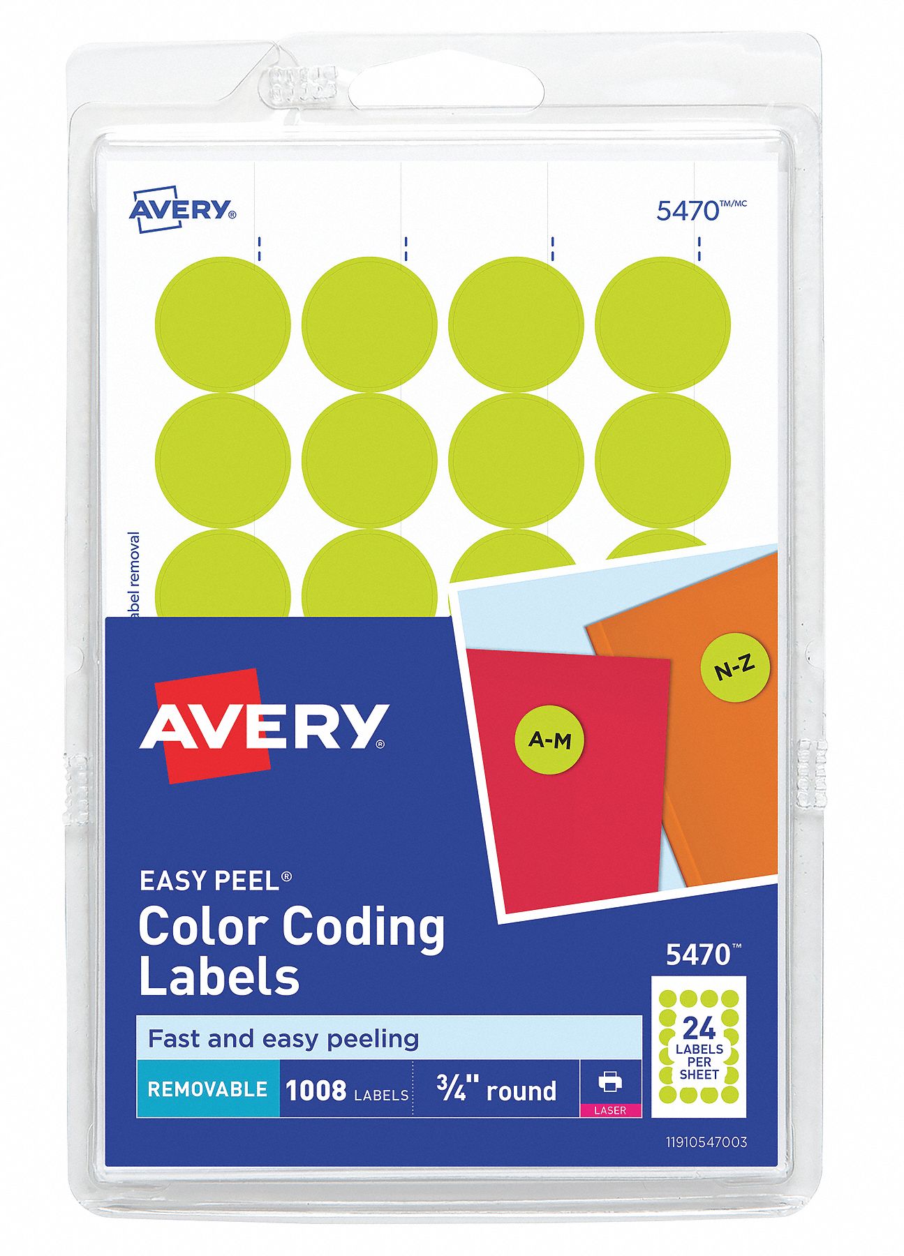 AVERY AVE05470 Laser/Inkjet Label 3/4 H 3/4 W PK1008