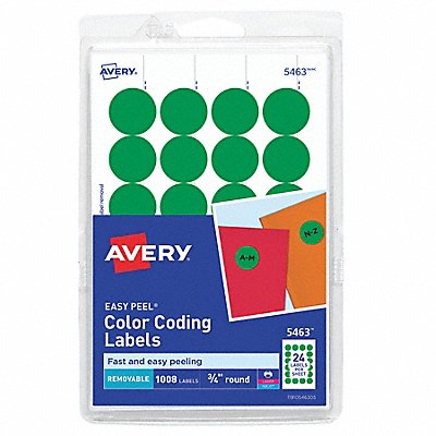 AVERY 727825463 Laser/Inkjet Label 3/4 H 3/4 W PK42