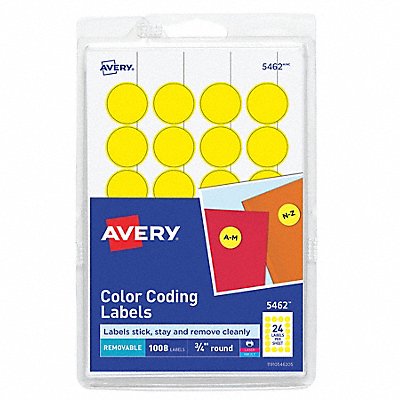 AVERY 727825462 Laser/Inkjet Label 3/4 H 3/4 W PK1008