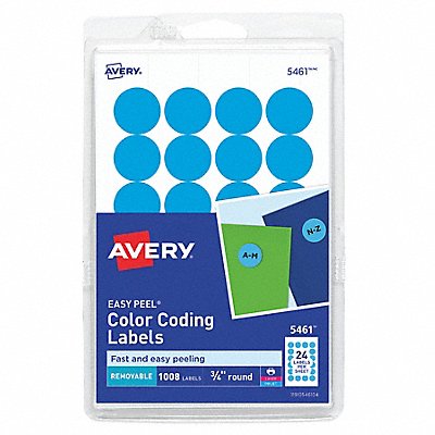 AVERY 727825461 Laser/Inkjet Label 3/4 H 3/4 W PK1008