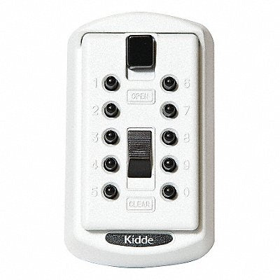 KIDDE 1413 Lock Box White Surface Push Button 2 Keys