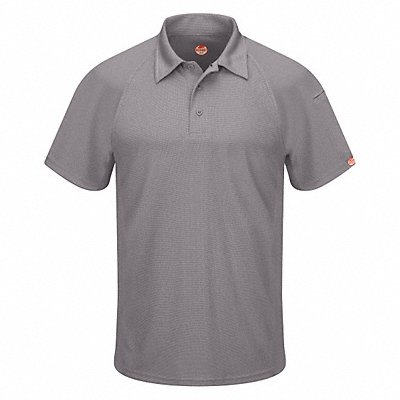 RED KAP SK92GYSS3XL Short Sleeve Polo Mens 3XL 5 oz.