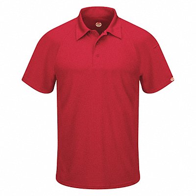 RED KAP SK92RDSS5XL Short Sleeve Polo 5XL 2Pockets Polyester
