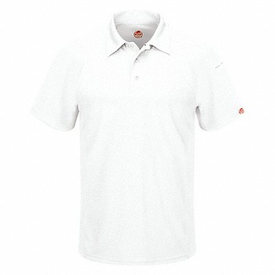 RED KAP SK92WHSS3XL Short Sleeve Polo 3XL White 5 oz.