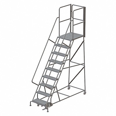 TRI-ARC KDSR109246XR Rolling Ladder Steel 9 Steps Cap. 450lb.