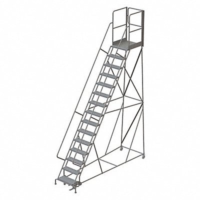 TRI-ARC KDSR115246XR Rolling Ladder Steel 15 Steps Cap.450lb.