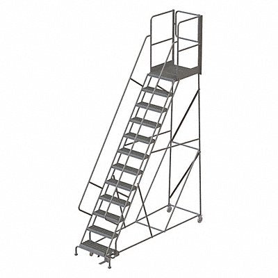 TRI-ARC KDSR112242XR Rolling Ladder 12 Steps LoadCap. 450 lb.