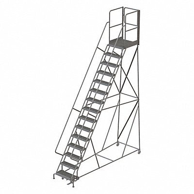 TRI-ARC KDSR115242XR Rolling Ladder 15 Steps Load Cap. 450lb.
