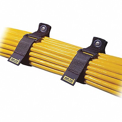 RIP-TIE NW10G10BK Hook & Loop Cinch Strap 10 in Blk PK10