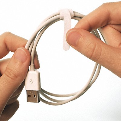 RIP-TIE Q35007W Hook & Loop Tie 3 1/2 in White PK7