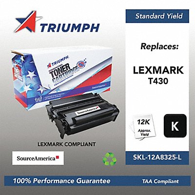 SOURCE AMERICA SKL12A8325L Toner Cartridge Black 12 000 LexmarkT430