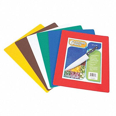 CRESTWARE FCBS Cutting Board Set 12x15 in Assorted PK6
