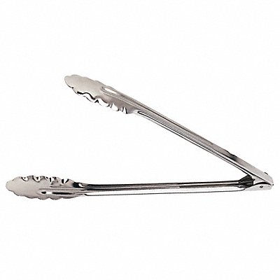 CRESTWARE HDT10 Tong Stainless Steel Heavy 9-1/2 in L