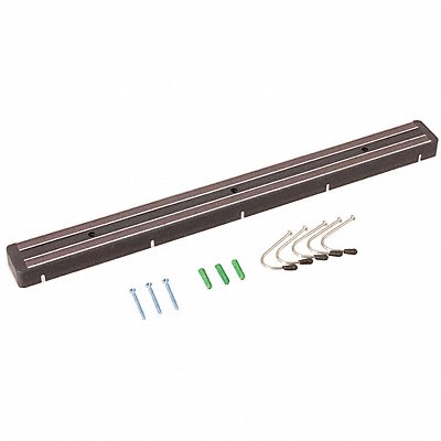 CRESTWARE KRP24 Knife Rack 1 in Depth Black