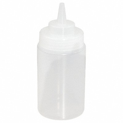 CRESTWARE SB12CW Squeeze Bottle 6 1/2 Clear Plastic PK12